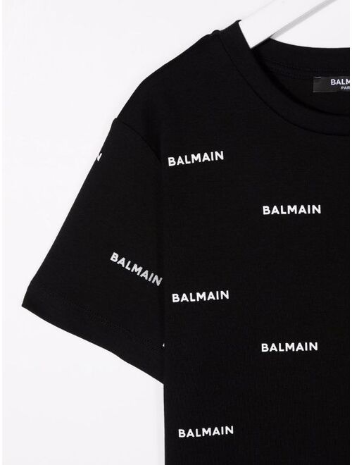 Balmain Kids logo-lettering T-shirt