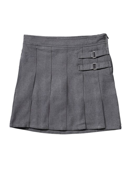 Girls 4-20 & Plus Size French Toast School Uniform 2-Buckle Solid Skort