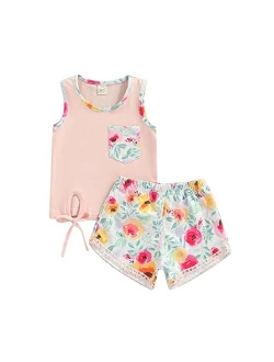 Mayummpy Newborn Baby Boy Girls Clothing MAMAS Mini Outfit Tassel Hem Vest Top Short Pants Set Cute Infant Baby Summer Outfit