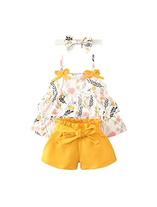 Weimuyuan Newborn Infant Baby Girl Clothes Baby Girls' Pant Sets Floral Outfits Cute Baby Clothes Girl