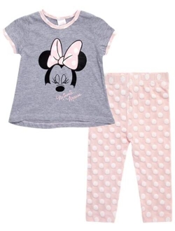 Baby Girls Leggings Set 2 Piece Minnie Mouse T-Shirt and Leggings (Size: 12M-4T)