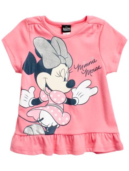 Disney Baby Girls Leggings Set 2 Piece Minnie Mouse T-Shirt and Leggings (Size: 12M-4T)