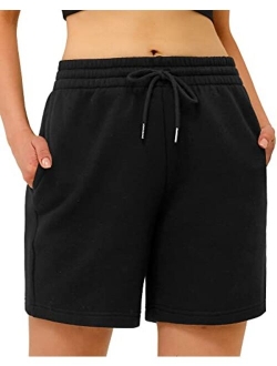 Stelle Women's 7"/ 10" Bermuda Shorts Long Athletic Casual Jersey Sweat Shorts with Pockets for Walking Summer