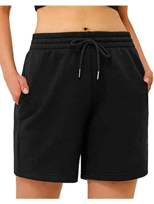 Stelle Women's 7"/ 10" Bermuda Shorts Long Athletic Casual Jersey Sweat Shorts with Pockets for Walking Summer