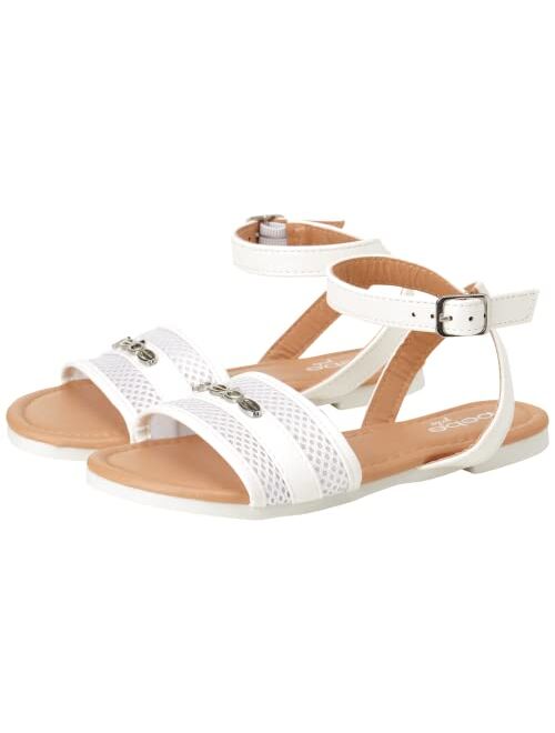 bebe Girls' Sandals - Leatherette Sandals with Ankle Straps (Size: 2-13)