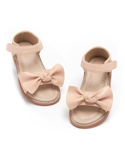 Felix & Flora Toddler Girls Sandals Soft Rubber Flats Summer Baby flower girl Shoes