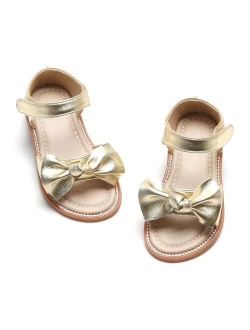 Felix & Flora Toddler Girls Sandals Soft Rubber Flats Summer Baby flower girl Shoes