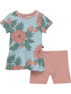 Kickee Pants Kids Short Sleeve Playtime Outfit Set (Toddler/Little Kids/Big Kids)