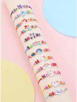 12pcs Girls Cartoon Bracelet