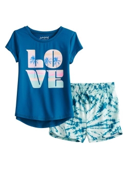 Toddler Girl Jumping Beans Active Tee & Running Shorts Set