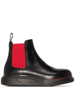 contrast panel Chelsea boots
