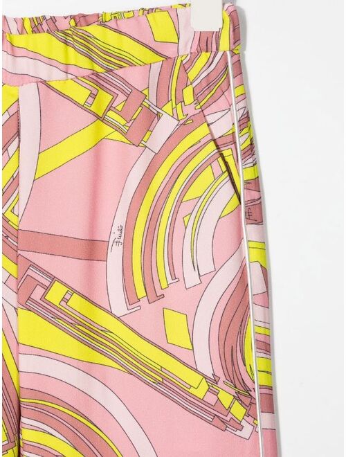 Emilio Pucci Junior graphic-print casual trousers