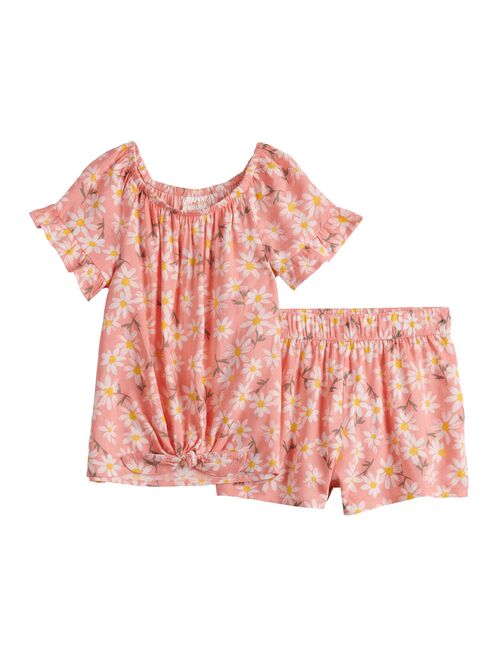 Toddler Girl Jumping Beans Tie-Front Top & Shorts Set