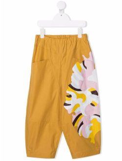 Emilio Pucci Junior Ranuncoli-print cotton trousers