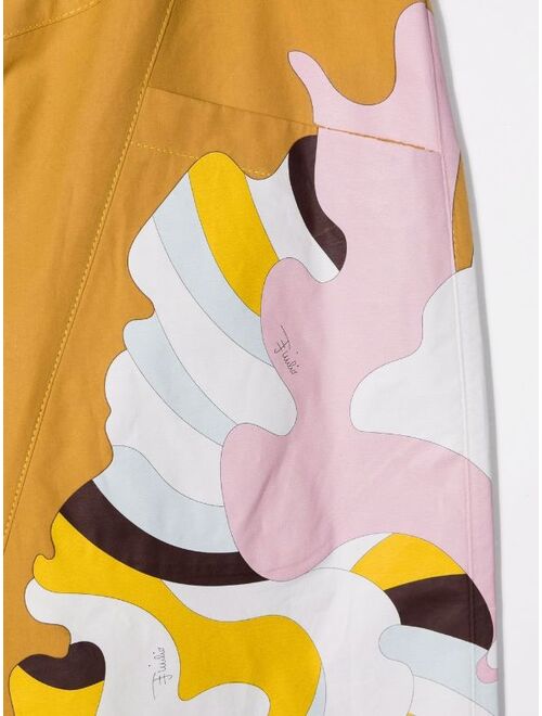 Emilio Pucci Junior Ranuncoli-print cotton trousers