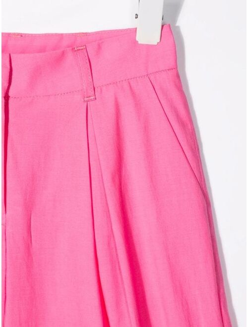 Emilio Pucci Junior straight-leg box-pleat trousers