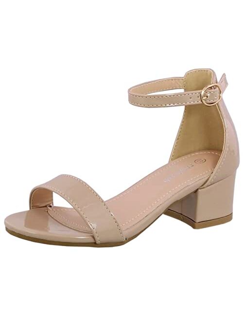 Lucky Top Girls Dress Sandal Low Heel Ankle Strap