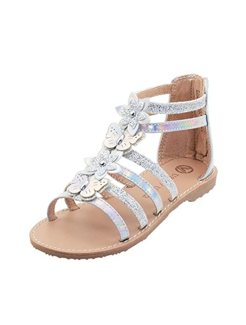 Vonair Girls White Sandals Cute Open Toe Breathable Summer Shoes with Rubber Sole (Little Kid/Big Kid)