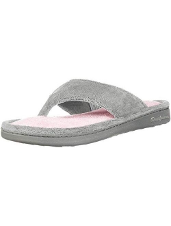 Women's Melanie Colorblocked Microfiber Terry Thong Slipper