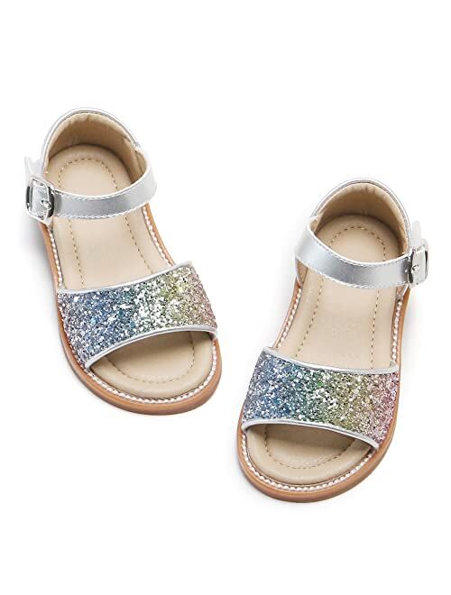 Kiderence Toddler Girl Sandals Open Toe Sandals for Kids Little Girl Summer Sandals