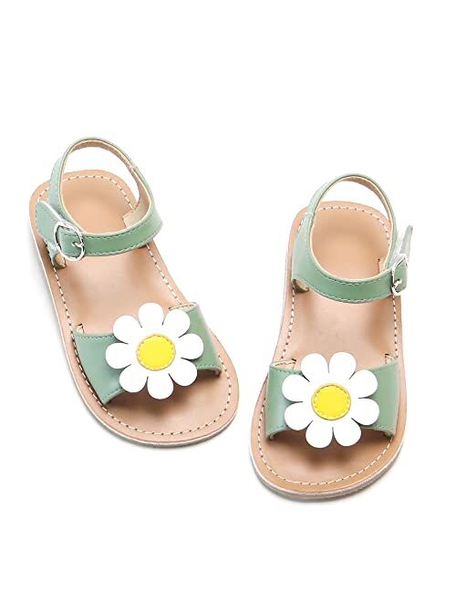 Kiderence Toddler Girl Sandals Open Toe Sandals for Kids Little Girl Summer Sandals