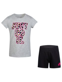 Little Girls on the Spot Shorts and T-shirt, 2 Piece Set