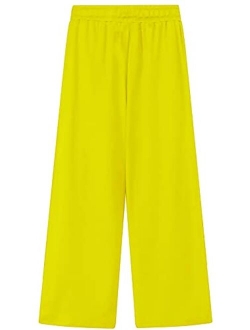 Betusline Girls' Fashion Comfy Wide Leg Pants with Pockets, 2-14 Years