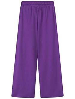 Betusline Girls' Fashion Comfy Wide Leg Pants with Pockets, 2-14 Years