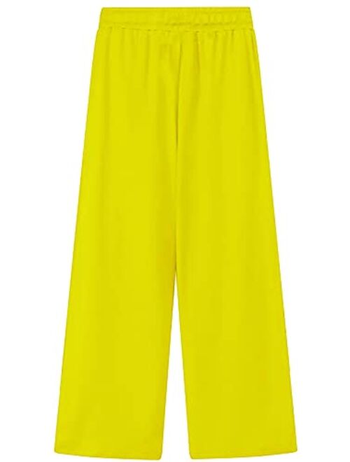 Betusline Girls' Fashion Comfy Wide Leg Pants with Pockets, 2-14 Years