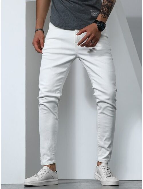 Shein Men Solid Tapered Jeans