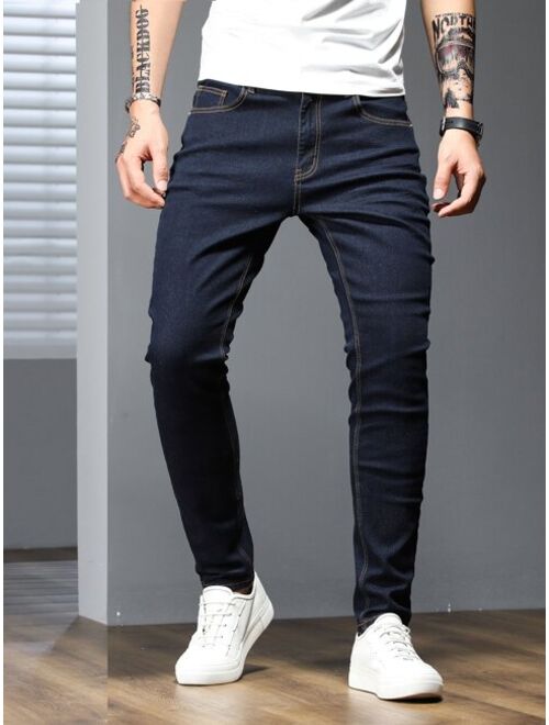 Shein Men Solid Skinny Jeans