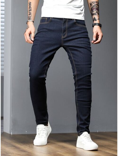 Shein Men Solid Skinny Jeans