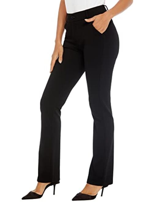 iChosy Women's Ease into Comfort Barely Bootcut Stretch Dress Pants