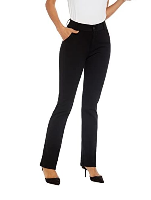 iChosy Women's Ease into Comfort Barely Bootcut Stretch Dress Pants