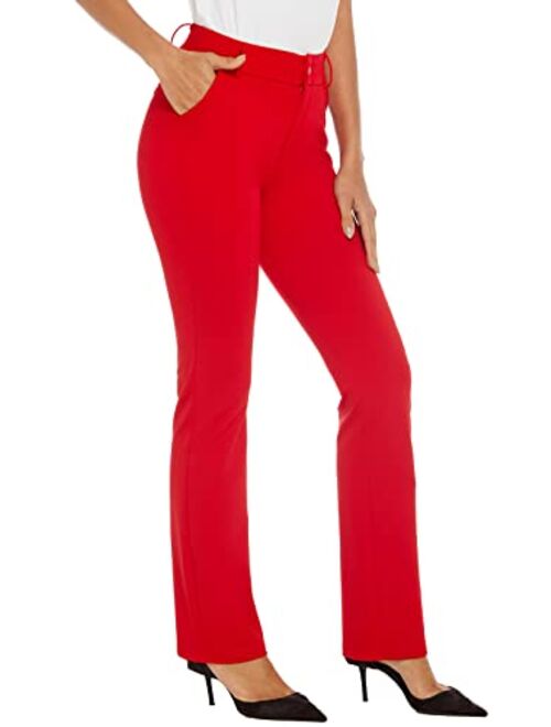 iChosy Women's Ease into Comfort Barely Bootcut Stretch Dress Pants