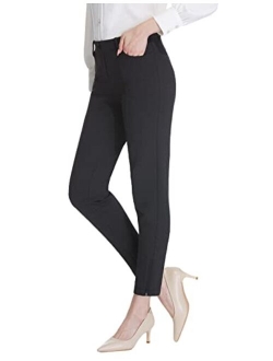 Tapata Women's Open-Ankle Slim Pants Petite/Regular/Long Length Slacks Business Casual Office Pants 26"/28"/30" Inseam