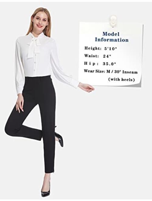 Tapata Women's Open-Ankle Slim Pants Petite/Regular/Long Length Slacks Business Casual Office Pants 26"/28"/30" Inseam