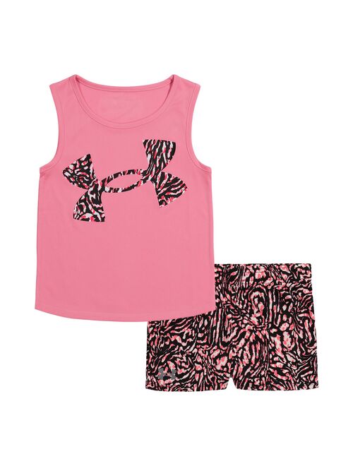 Girls 4-6x Under Armour Cheetah Logo Tee & Shorts Set