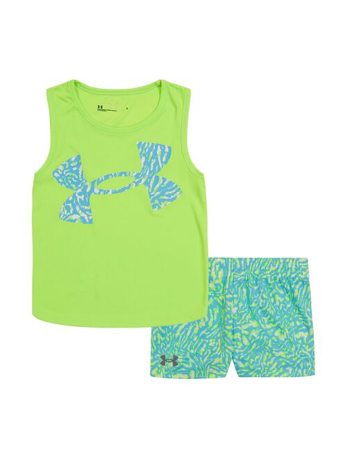 Girls 4-6x Under Armour Cheetah Logo Tee & Shorts Set