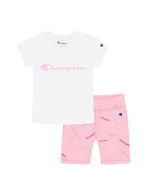 Girls 4-6x Champion Graphic Tee & Bike Shorts Set