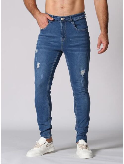 Buy Shein Men Ripped Skinny Jeans online | Topofstyle