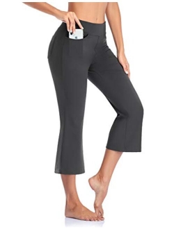 SEVEGO 29"/31"/33"/35" Inseam Women's Bootcut Yoga Dress Pants High Waist Stretch Work Pants Petite, Regular, Long, Tall