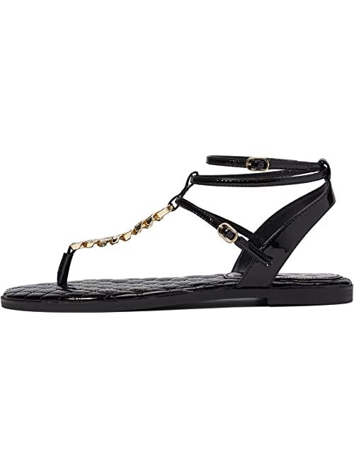 GUESS Brighti T-Strap Design With Chain Link Sandal