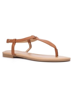 NEW YORK AND COMPANY Women's Katie T-Strap Sandals