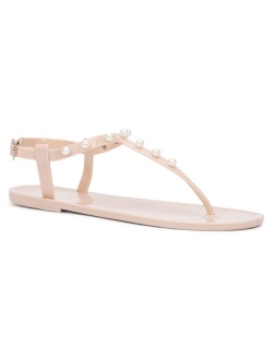 OLIVIA MILLER Women's Geneva Imitation Pearl Sandals