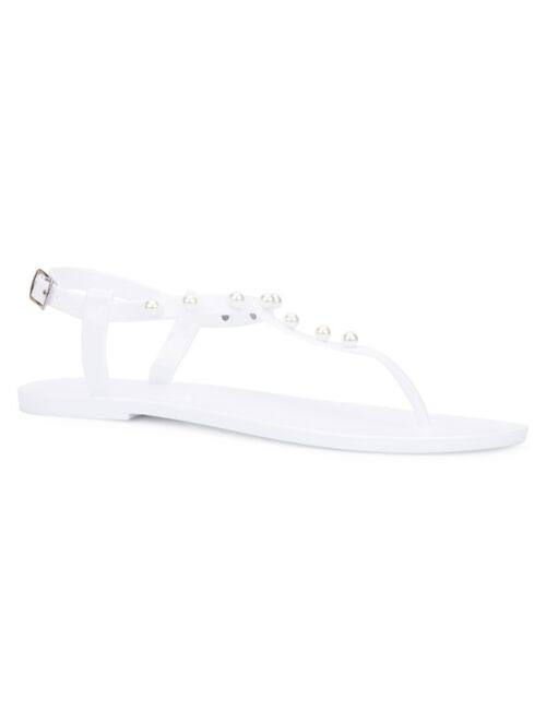 OLIVIA MILLER Women's Geneva Imitation Pearl Sandals