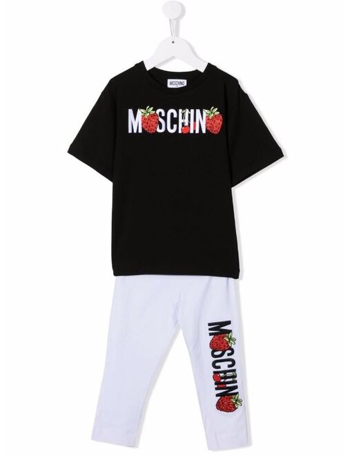 Moschino Kids logo-print cotton tracksuit set