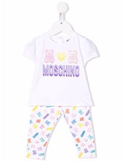 Kids logo-print cotton trouser set