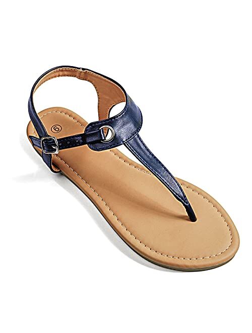 Soles & Souls Flat T-Strap Thong Sandal for Women