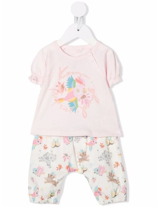 Kenzo Kids baby animal print two-piece set